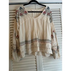 Anthropologie Embroidered Blouse